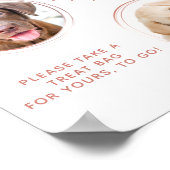 犬結婚式の引き出物バラ金ゴールドペットフォトビスケットバー ポスター (角)