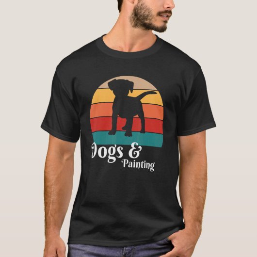 犬絵画と Tシャツ (正面)