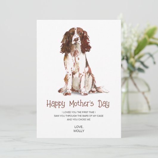 犬絵画の母の日 シーズンカード (スタンド正面)