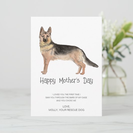 犬絵画の母の日 シーズンカード (スタンド正面)