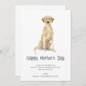 犬絵画の母の日 シーズンカード (正面/裏面)