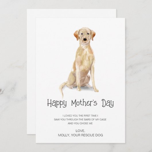 犬絵画の母の日 シーズンカード (正面/裏面)