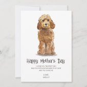 犬絵画の母の日 シーズンカード (正面)