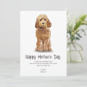 犬絵画の母の日 シーズンカード (スタンド正面)