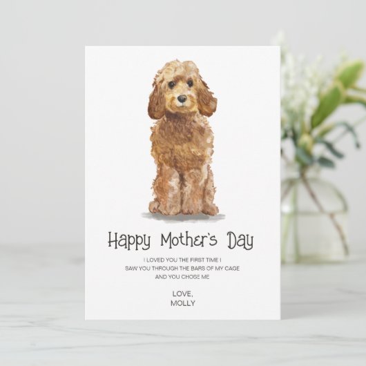 犬絵画の母の日 シーズンカード (スタンド正面)