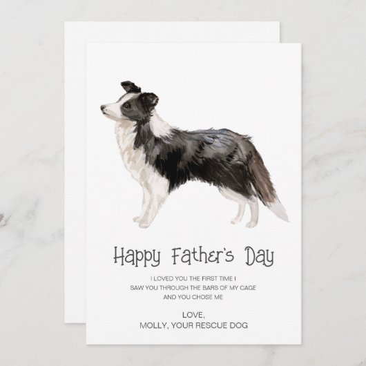 犬絵画の父の日 シーズンカード (正面/裏面)