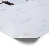 犬絵画の雪景色 ポスター (コーナー)