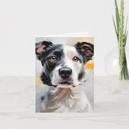 犬絵画の ノートカード (正面)