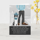 犬縁どの父の日からのコリー カード (黄色い花)