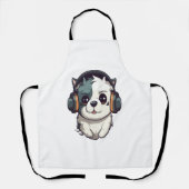 犬聞は音楽に合う エプロン (正面)