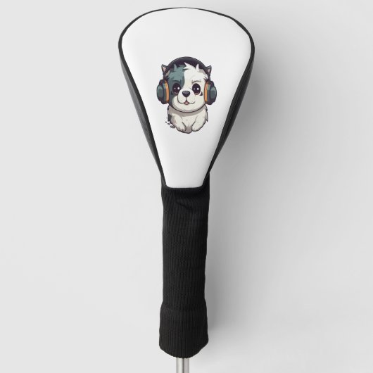 犬聞は音楽に合う ゴルフヘッドカバー (正面)