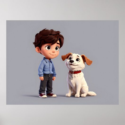 犬芸の少年 ポスター (正面)