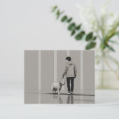 犬芸の少年 ポストカード (スタンド正面)