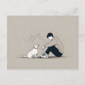 犬芸の少年 ポストカード (正面)