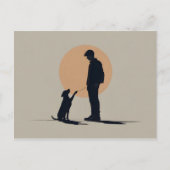 犬芸の少年 ポストカード (正面)