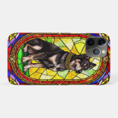 犬芸術的ステンドグラスポートレート Case-Mate iPhoneケース (裏面(横))