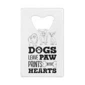 犬葉の足のプリントあなたのハートかわいい子犬Ske クレジットカード栓抜き (裏面)