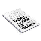 犬葉の足のプリントあなたのハートかわいい子犬Ske ノートブック (右側)