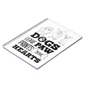 犬葉の足のプリントあなたのハートかわいい子犬Ske ノートブック (左側)