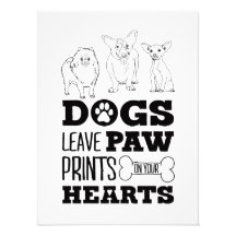 犬葉の足のプリントあなたのハートかわいい子犬Ske