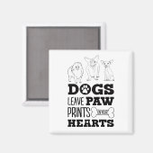 犬葉の足のプリントあなたのハートかわいい子犬Ske マグネット (正面/裏面)