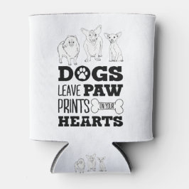 犬葉の足のプリントあなたのハートかわいい子犬Ske 缶クーラー