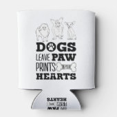 犬葉の足のプリントあなたのハートかわいい子犬Ske 缶クーラー (裏面)