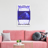 犬蓄音機 キャンバスプリント (インサイチュ (リビング))