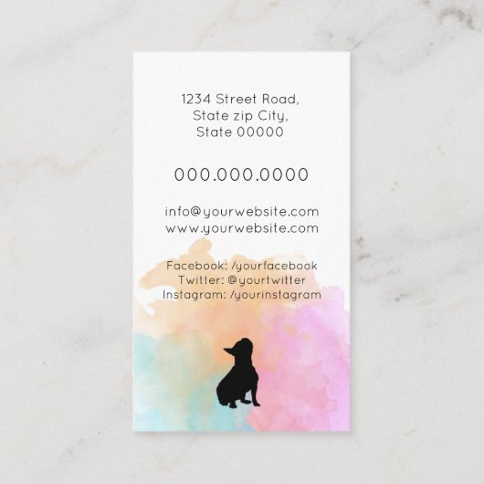 犬訓練 名刺 (裏面)