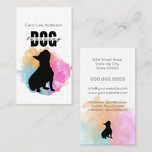 犬訓練 名刺 (正面/裏面)
