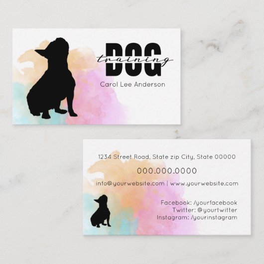 犬訓練 名刺 (正面/裏面)