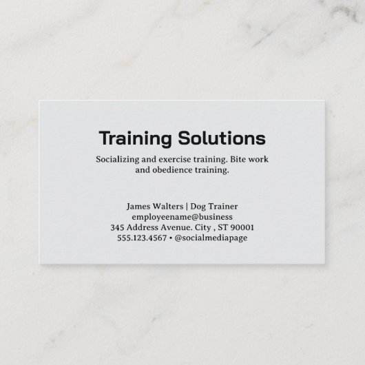 犬訓練 名刺 (裏面)