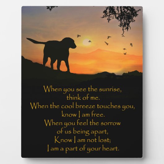 犬記念スピリチュアル詩 フォトプラーク (正面)