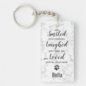 犬記念写真贈り物悔やみや弔慰ペットロス記念碑 キーホルダー (正面)