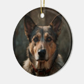 犬記念悔やみや弔慰。名前をカスタムすると文字 セラミックオーナメント (左)