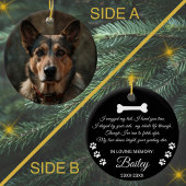 犬記念悔やみや弔慰。名前をカスタムすると文字 セラミックオーナメント