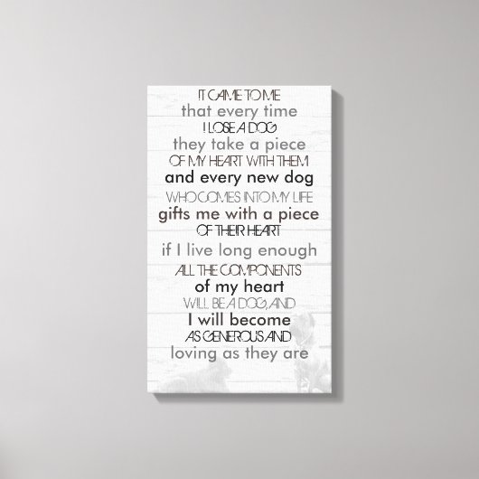 犬記念碑 キャンバスプリント (正面)