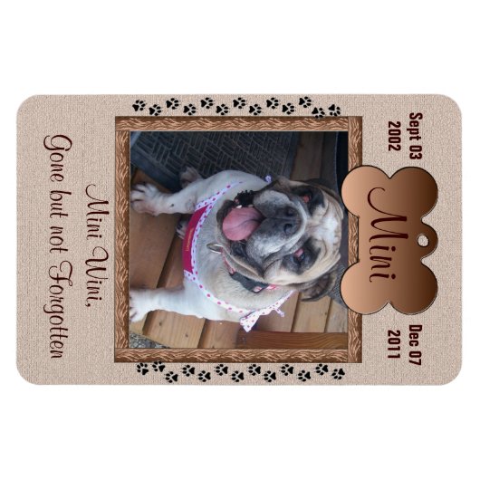 犬記念碑 マグネット (横)