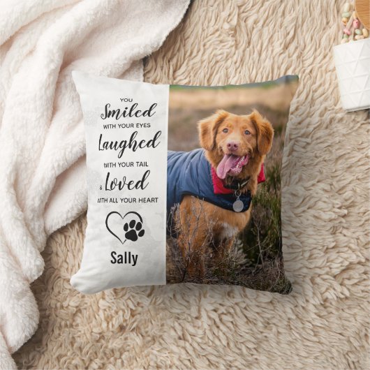 犬記念記念悔やみや弔慰ペット犬の写真 クッション (ブランケット)