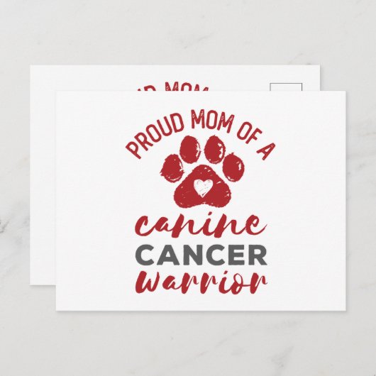 犬誇りを持ったがん戦士の母 ポストカード (正面/裏面)