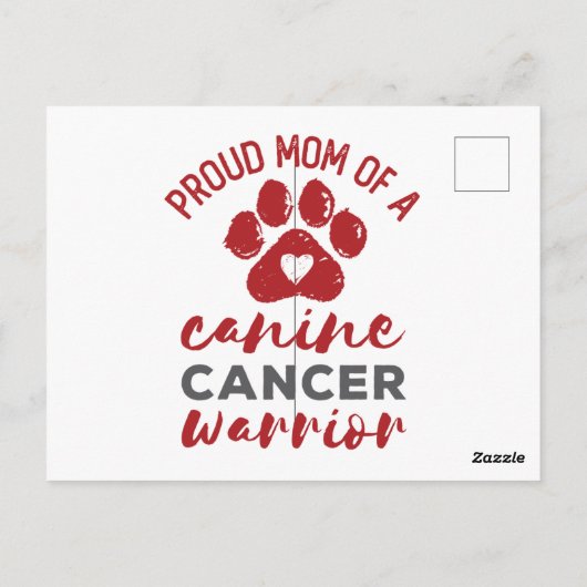 犬誇りを持ったがん戦士の母 ポストカード (裏面)