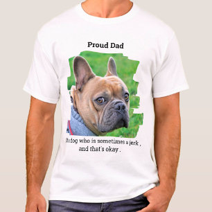 犬誇りを持ったのパパおもしろいパーソナライズされたペット写真 Tシャツ