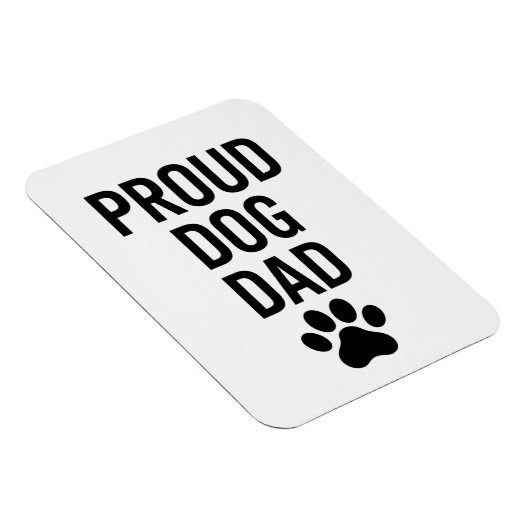 犬誇りを持ったのパパ – ペットおもしろいラバーギフト男性へ マグネット (右側)