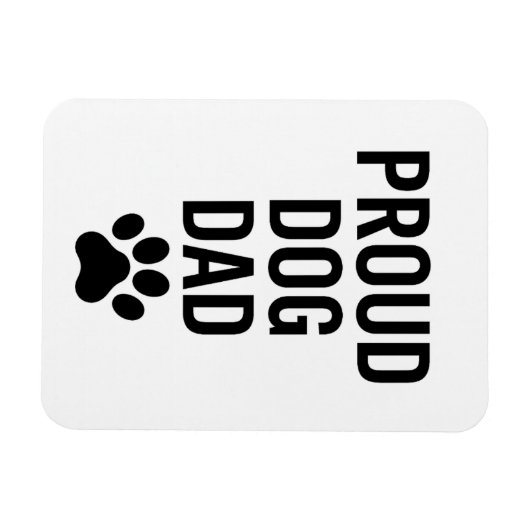 犬誇りを持ったのパパ – ペットおもしろいラバーギフト男性へ マグネット (横)