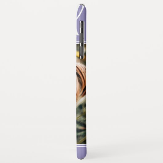 犬誇りを持ったの母|写真パーソナライズされた|紫 Case-Mate iPhoneケース (裏面/左)