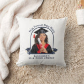 犬誇りを持った母はシニアだ – カスタム卒業 クッション (ブランケット)