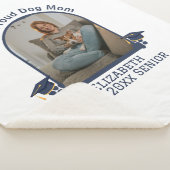 犬誇りを持った母はシニアだ – カスタム卒業 シェルパブランケット (3/4)