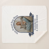 犬誇りを持った母はシニアだ – カスタム卒業 シェルパブランケット (正面(横))