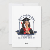 犬誇りを持った母はシニアだ – カスタム卒業 シーズンカード (裏面)