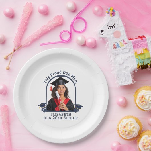 犬誇りを持った母はシニアだ – カスタム卒業 ペーパープレート (パーティー)